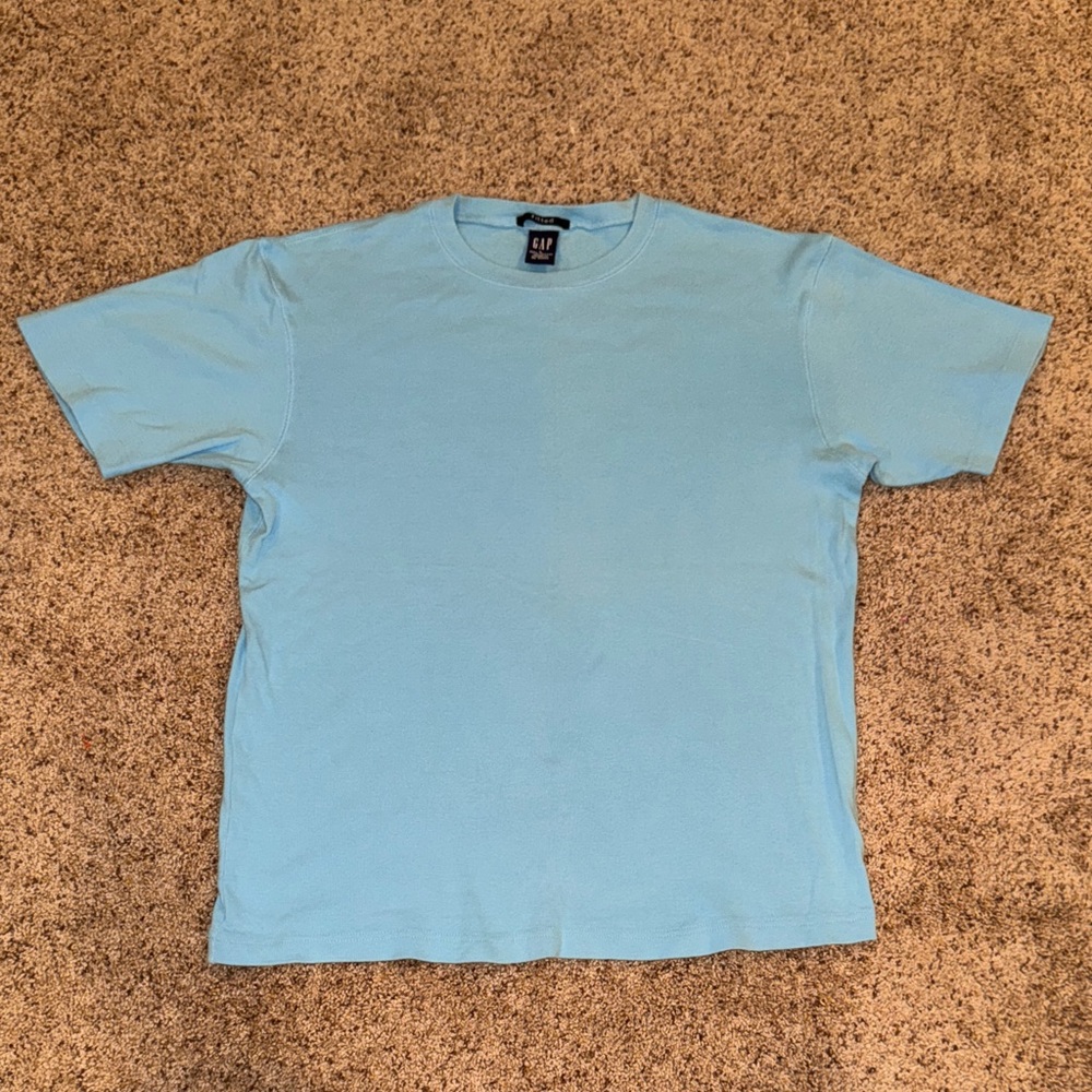 GAP Men's Sky Blue Short Sleeve Knit Shirt